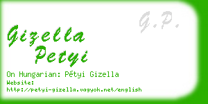 gizella petyi business card