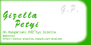 gizella petyi business card